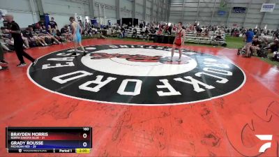 160 lbs Round 3 (8 Team) - Brayden Morris, North Dakota Blue vs Grady Rousse, Michigan Red