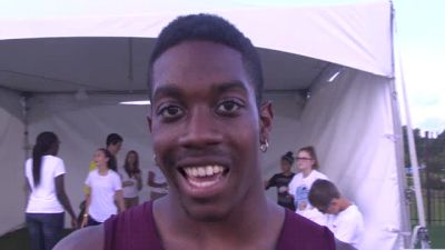 Texas A&M's Wayne Davis II PRs in the 110H