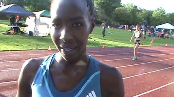 Viola Lagat after World Leading time in mile