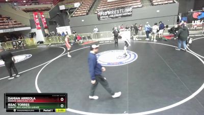 120 lbs Quarterfinal - Issac Torres, Sunkist Kids Monster Garage vs Damian Arreola, Granite Wrestling Club