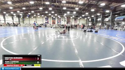 115 lbs Rd# 5- 3:45pm Friday Final Pool - Weston Borgers, POWA vs Tomi Campian, Minion Black