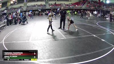 58 lbs Quarterfinal - Emma Florom, Pin 4 Win vs Tapanga Thompson, Norfolk Jr Wrestling Club