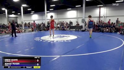 187 lbs Round 4 (6 Team) - Drew Adams, Alabama vs Roman Fraser, Texas