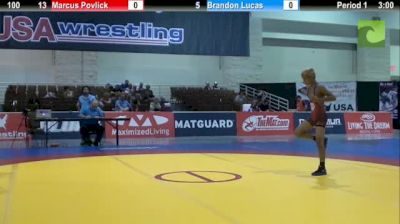 100 f, Marcus Povlick, IL Brandon Lucas, OH