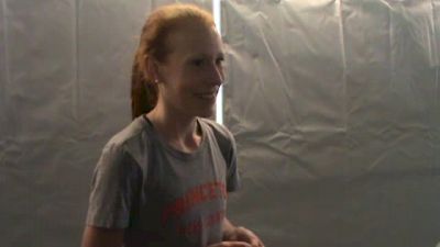 Princeton freshman Megan Curham after finishing 11th in the 10K