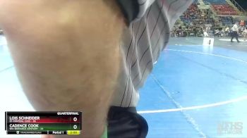 135 lbs Quarterfinals (8 Team) - Lois Schneider, E1-Central Cass vs Cadence Cook, W4-Bismarck Century