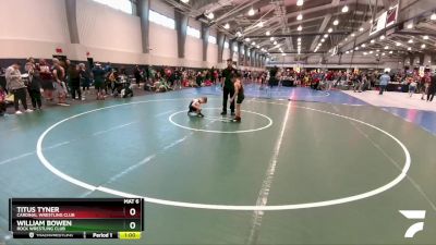 80 lbs Round 2 - William Bowen, Rock Wrestling Club vs Titus Tyner, Cardinal Wrestling Club