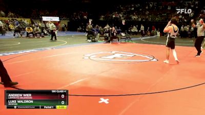 190 Class 4 lbs Quarterfinal - Andrew Wier, Lafayette (Wildwood) vs Luke Waldron, Hickman