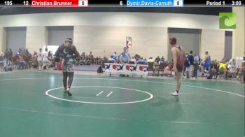 195lbs Finals Christian Brunner (IL) vs. Dymir Davis