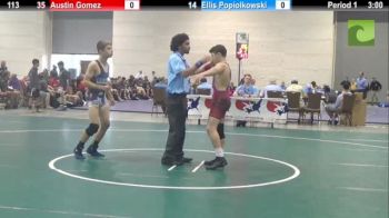 113lbs Finals Austin Gomez vs. Ellis Popiolkowski (PA)