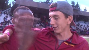 Patrick Peterson and Edward Kemboi at the Portland Track Festival