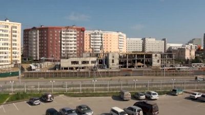 View of Yakutsk from the warm up area