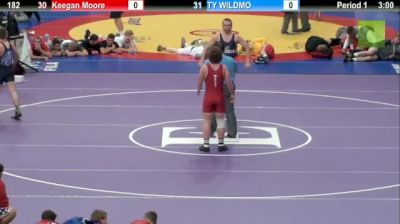 182lbs Match Keegan Moore (MN) vs. Ty Wildmo (MI)