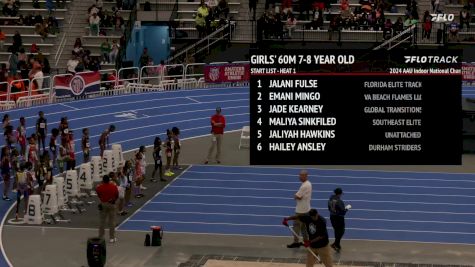 Youth Girls' 60m, Finals 1 - Age 7-8