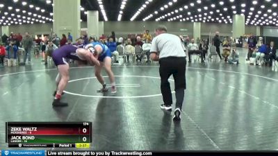 174 lbs 2nd Wrestleback (16 Team) - Zeke Waltz, McKendree vs Jack Bond, Lander