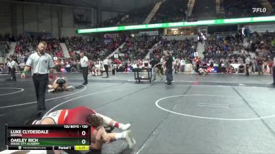 130 lbs 1st Place Match - Luke Clydesdale, Norton vs Oakley Rich, Dodge City Academy