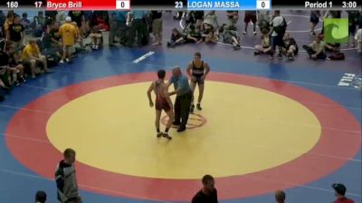 160lbs Match Bryce Brill (IL) vs. Logan Massa (MI)