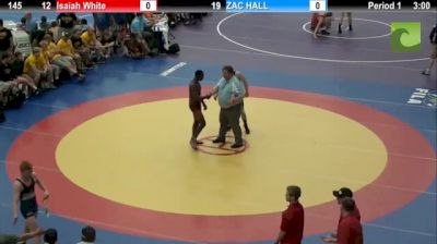 145lbs Match Isaiah White (IL) vs. Zac Hall (MI)