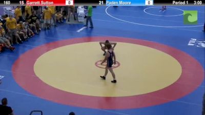 160lbs Match Garrett Sutton (IL) vs. Paden Moore (MN)