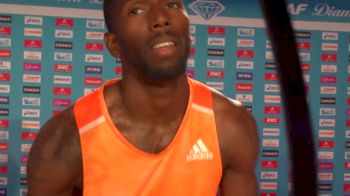 Michael "Mr. 400 Hurdles" Tinsley after winning in Paris