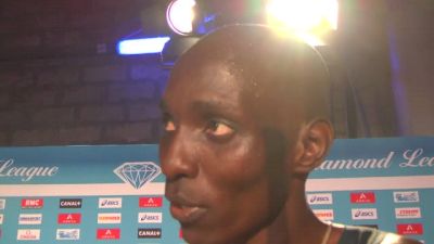 Asbel Kiprop after an upset win in the Paris 800