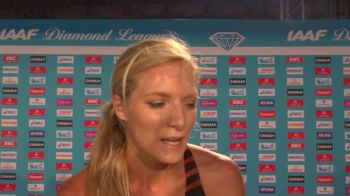 Emma Coburn after a new PR in Paris