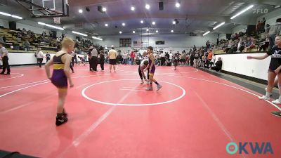 61 lbs 2nd Place - Daxton Stewart, Vian Wrestling Club vs John Reid Locust, Vian Wrestling Club