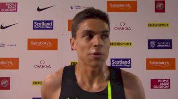 Matt Centrowitz after the Glasgow 800