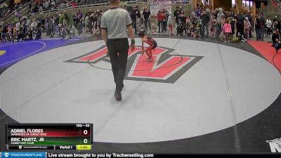 53 lbs Cons. Round 2 - Eric Martz, Jr, Canby Mat Club vs Adriel Flores, Warriors Of Christ WOC