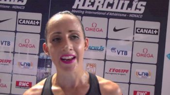 Shannon Rowbury after a huge 5k PB in Monaco