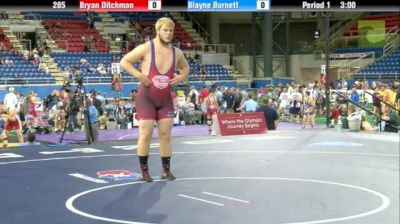 285lbs Finals Bryan Ditchman (IL) vs. Blayne Burnett (OR)