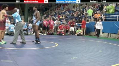 285lbs Semi-finals Karim Fuentes (IL) vs. Osawaru Odighizuwa (OR)