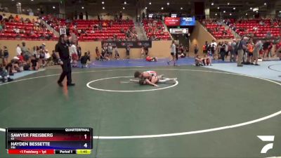 86 lbs Quarterfinal - Sawyer Freisberg, KS vs Hayden Bessette, MN