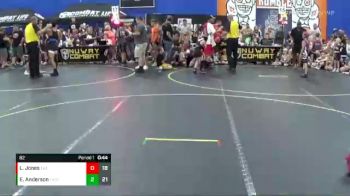 82 lbs Round 2 (6 Team) - Liam Jones, East Kansas Eagles vs Eli Anderson, The Funky Singlets Teal