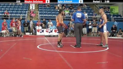 220lbs Quarter-finals Waylon DeCoteau (ND) vs. Tyler Schmidt WI