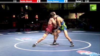 113lbs Finals Corbin Nirschi (KS) vs. Dorian Sapien (ID)