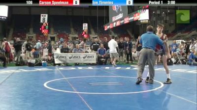 106lbs Round 1 Ian Timmins (NV) vs. Carson Speelman (OH)