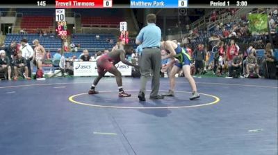 145lbs Quarter-finals Trevell Timmons (IL) vs. Matthew Park (ID)