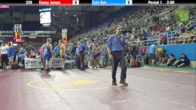 220lbs Quarter-finals Casey Jumps (MO) vs. Cole Nye (PA)