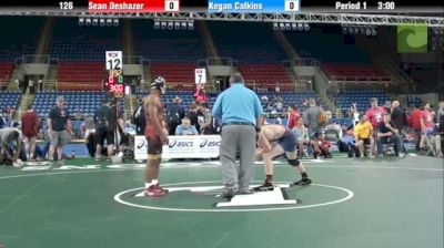 126lbs Round 3 Sean Deshazer (KS) vs. Kegan Calkins (IL)