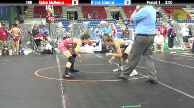 106lbs Quarter-finals Kelan McKenna (NY) vs. Bryce Brimhall (UT)