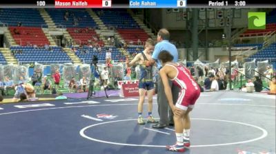 100lbs Quarter-finals Mason Naifeh (OK) vs. Cole Rohan (OR)