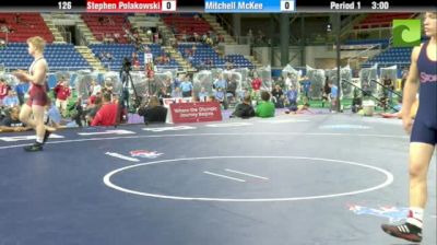 126lbs Quarter-finals Stephen Polakowski (IL) vs. Mitchell McKee (MN)