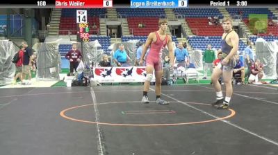 160lbs Quarter-finals Chris Weiler (PA) vs. Logan Breitenbach (MD)