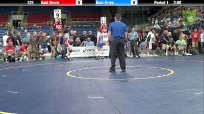 126lbs Quarter-finals Kaid Brock (OK) vs. Dom Forys (PA)