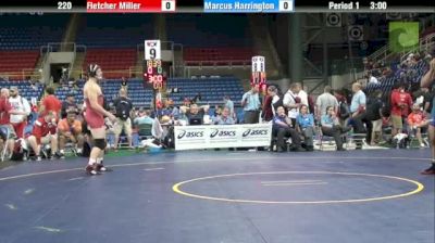 220lbs Quarter-finals Fletcher Miller (IN) vs. Marcus Harrington (IA)