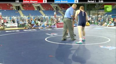 195lbs Quarter-finals Colton Wegner (IL) vs. Kevin Mullingan (NJ)