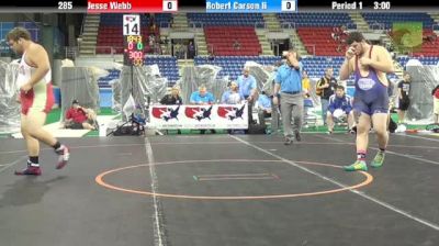 285lbs Quarter-finals Jesse Webb (MA) vs. Robert Carson (IL)