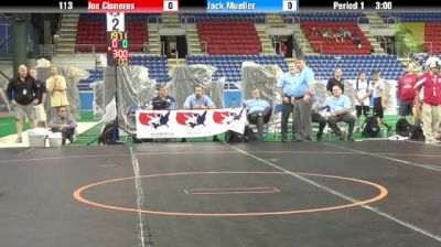 113lbs Semi-finals Joey Cisneros (CA) vs. Jack Mueller (TX)