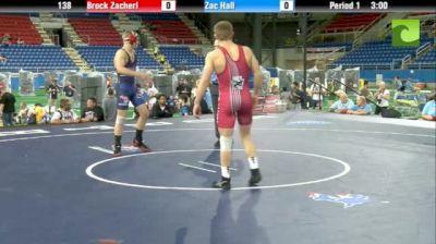 138lbs Semi-finals Brock Zacherl (PA) vs. Zac Hall (MI)